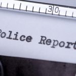 Police Report written with a vintage typewriter