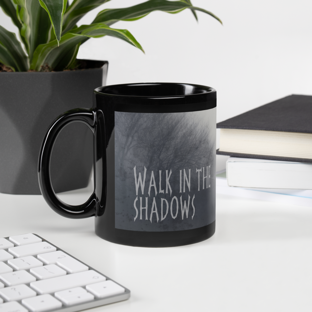 Black Glossy Coffee Mug with WITS Podcast Logo